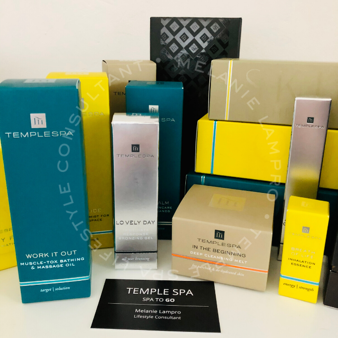 Used Temple Spa Product Cartons