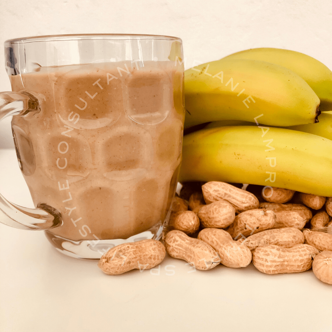 Banana, Peanut Butter, Oats and Coffee Smoothie