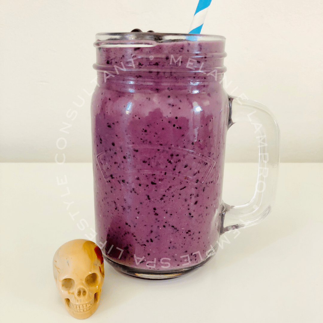 Blueberry, Banana and Chocolate Smoothie