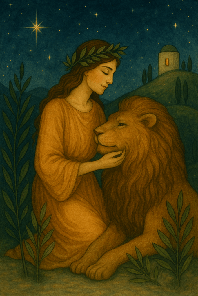 Strength represents resilience, grace under pressure, and quiet confidence - qualities that mirror my “Cornish voice meets Sheffield steel” energy. This card speaks to courage born not of force, but of presence. Created in AI, inspired by the Tarot card Strength.